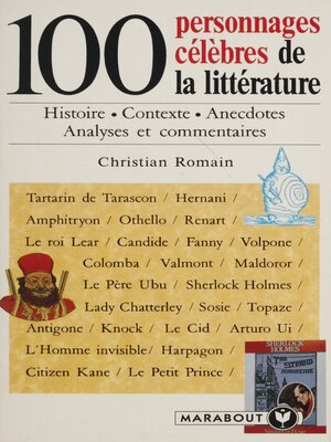 cover image of 100 personnages célèbres de la littérature